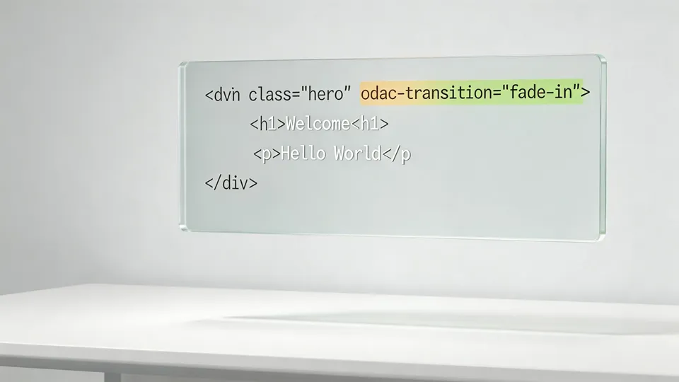 Cinematic SPA Transitions in ODAC.JS