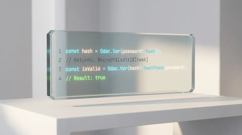 Hardening ODAC.JS with scrypt Hashing